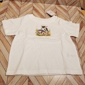 Baby / Toddler Shirt – Zebras with Flowers Graphic Tee